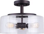 Nash 3-BULB Semi-flush Mount Light With Seeded Glass, Oil Rubbed Bronze Finish. Fixed Price $218.99.