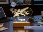 Airplane Custom Name Lamp, Personalized Kids Bedroom Led Light. Fixed Price $27.99.