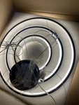Large Royal Pearl Led 90W Pendant 3 Ring Circular Chandelier Lighting Fixture. Fixed Price $50.00.