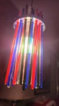Alfa Juno Lighting G79 Low Voltage Glass Styx Colorful Pendant Fixture Nos. Fixed Price $45.00.