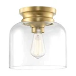 Kira Home Luxe 9" Modern Flush Mount Ceiling Light + Jar Shape Glass Shade, Warm. Fixed Price $36.00.