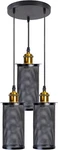 3 Head Pendant Light Vintage Black Wire Cage E26 Industrial Ceiling Lamp. Fixed Price $31.49.