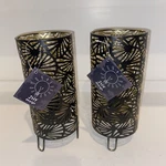Jhy Design Set Of 2 Metal Battery Powered 9''HIGH Accent Cordless Lamps. Fixed Price $30.00.