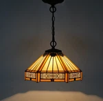 Tiffany Style Pendant Hanging Lamp Yellow Stained Glass Vintage Kitchen Light. Fixed Price $180.88.