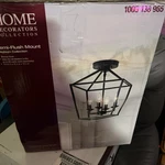 Home Decorators Collection Weyburn 6-LIGHT Caged Chandelier Bronze. Fixed Price $23.00.