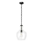 Henn&hart 11" Blackened Bronze Metal/glass Pendant. Fixed Price $111.99.