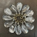 Natural Rock Crystal Chandelier Quartz Pendants Prisms Parts W/ Bead 75MM 12PCS. Fixed Price $165.00.