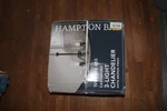 Hampton Bay 3-LIGHT Chandelier With Clear Glass Shades Satin Bronze HB2587-34. Fixed Price $42.49.