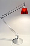 Flos Rare Red Philippe Starck Archimoon Adjustable Desk Lamp No Switch. Fixed Price $450.00.