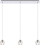 Eren Chrome And Crystal Pendant LAMP-3 Lights Adjustable. Fixed Price $299.00.