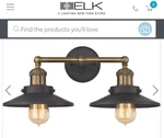 Elk Lighting English Pub 18'' Antique Brass 2-LIGHT Vanity #67181/2 $270. Fixed Price $99.95.