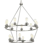 Progress Lighting P400017-009 Debut Fifteen-light Chandelier Nickel Farmhouse. Fixed Price $700.00.