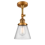 Innovations Light Small Cone Semi-flush Mount Brushed Brass 201F-BB-G64. Fixed Price $190.08.
