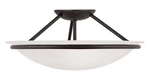 Livex Lighting 4824 Black Newburgh 7"H Semi-flush Ceiling Fixture With 3-LIGHTS. Fixed Price $201.96.