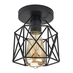 E26 E27 Retro Black Industrial Light Fixture,vintage Flush Mount Ceiling Ligh.... Fixed Price $23.69.