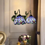 Tiffany Bathroom Vanity Wall Light 2 Fixture Antique Stained Glass Mermaid. Fixed Price $85.82.