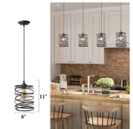 Lnc Pendant Lights 8" 1-LIGHT W/cylinder Cage Vintage Hanging Ceiling. Fixed Price $14.63.