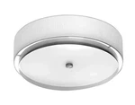 Estiluz T-2712 Flush Mounted Nickel Ceiling Light Satin Glass 18 Round 3 Bulb. Fixed Price $550.00.
