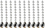 Fushing 10PCS 1FT Teardrop Crystal Strands, Hanging Beads 38MM, Clear. Fixed Price $22.17.