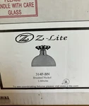 Lamp, Ceiling Fixture 1-60W/M Ul Listed, Brushed Nickel, Nib. Fixed Price $15.00.