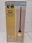 Hampton Bay Bristol 1-LIGHT Nutmeg Bronze Mini Pendant W/tea-stained Glass Shade. Fixed Price $21.95.