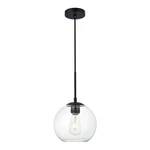 Living District Baxter 1-LIGHT Metal & Glass Pendant Black/clear. Fixed Price $59.99.
