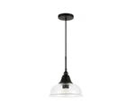 Meyer&cross 1-LIGHT Blackened Bronze Seeded Glass Pendant. Fixed Price $59.19.