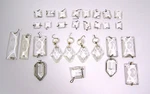 Chandelier Lamp Clear Glass Square Rectangle Diamond Prism Vintage Mixed 29 Lot. Fixed Price $41.99.