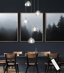 5-LIGHT Bubble Crystal Led Pendant Chandelier, Dimmable Modern Black. Fixed Price $138.87.