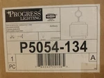 New Progress Lighting P5054-134 1-LIGHT Mini-pendant Silver Ridge. Fixed Price $224.99.