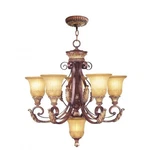 Livex Lighting Villa Verona Chandelier Bronze With Aged Gold Leaf Multi-color. Fixed Price $1146.99.