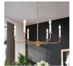 Uolfin Mid-century 6-LIGHT Antique Gold Candlestick Chandelier Rustic Dining. Fixed Price $63.92.