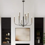 Lnc 37.4 In. Modern 8-LIGHT Black W/brass Chandelier Living Room Ceiling. Fixed Price $189.95.