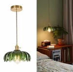 Xzhgcee Glass Pendant Light Vintage Fixtures For Kitchen Island Hardwire Green. Fixed Price $44.99.