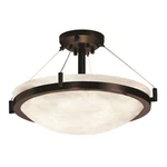 Justice Clouds Ring Light Bowl Semi-flush, Dark Bronze CLD-9681-35-DBRZ. Fixed Price $622.40.