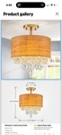 3-LIGHT Drum Wood & K9 Crystal Ceiling Lights New!. Fixed Price $45.00.