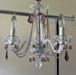Schonbek Chandelier Mini With Amethyst Crystals , Model Menuett. Fixed Price $500.00.
