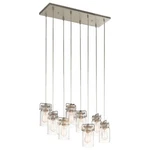 Kichler Brinley Linear Chandelier 8LT, Brushed Nickel, Clear - 42890NI. Fixed Price $559.97.