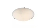 Trans Globe 12 In. 2-LIGHT Brushed Nickel Flush Mount W/ Marbleized Glass. Fixed Price $38.50.