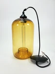 Niche Modern Mcm Pod Amber Hand Blown Pendant Light Fixture Works!. Fixed Price $399.99.