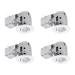Globe Electric 90718 3" Led Rated Swivel 4-PACK, 4" White Round. Fixed Price $45.01.