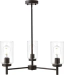 Contemporary 3-LIGHT Chandeliers Rustic Clear Glass Shades Pendant Lighting Oil. Fixed Price $209.99.