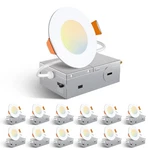 Amico 12 Pack 3 5CCT Ultra-thin Led Recessed Ceiling Light Inch, White. Fixed Price $145.90.