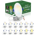Zouzai 12 Pack 4 Inch 5CCT Ultra-thin Led Recessed Ceiling Light With Junctio.... Fixed Price $97.51.
