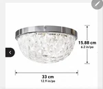 Artika Carat Integrated Led Flush Mount Ceiling Light FM-CA-L2 12.9"X6.2" Nwob. Fixed Price $89.99.