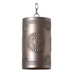 Irvins Black Tin Cylinder Pendant. Fixed Price $135.95.