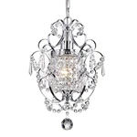 Edvivi Amorette Mini Chrome Crystal Chandeliers, 1 Light Modern Elega. Fixed Price $62.57.