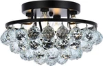 Corona 14 Black Crystal Flush Mount Light Elegant Upgrade. Fixed Price $310.00.