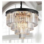 Modern Chandeliers 24" Round Top K9 Crystals Adjustable. Fixed Price $130.00.