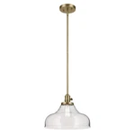 Kichler Avery 14.5 In. 1-LIGHT Natural Brass Pendant W/ Seeded Glass. Fixed Price $79.95.